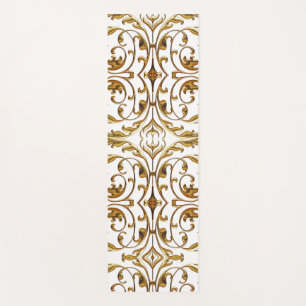 White and Gold Luxury Yoga Mat