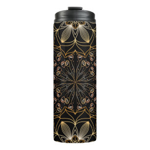 White and Gold Mandala Thermal Tumbler