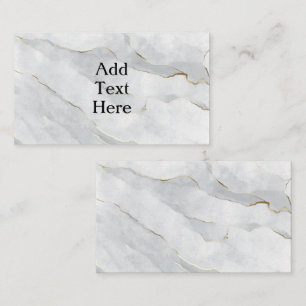 White and Gold Marble Enclosure Card