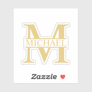 White and Gold Personalised Monogram and Name