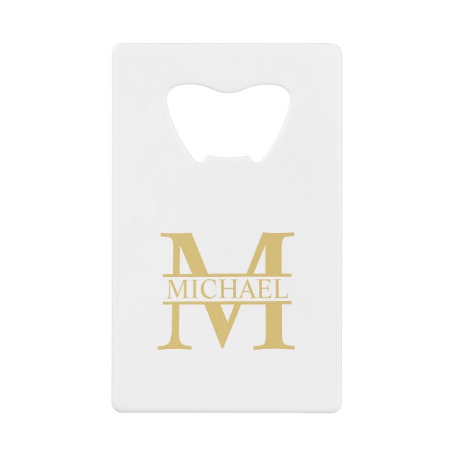 White and Gold Personalised Monogram and Name (Front)