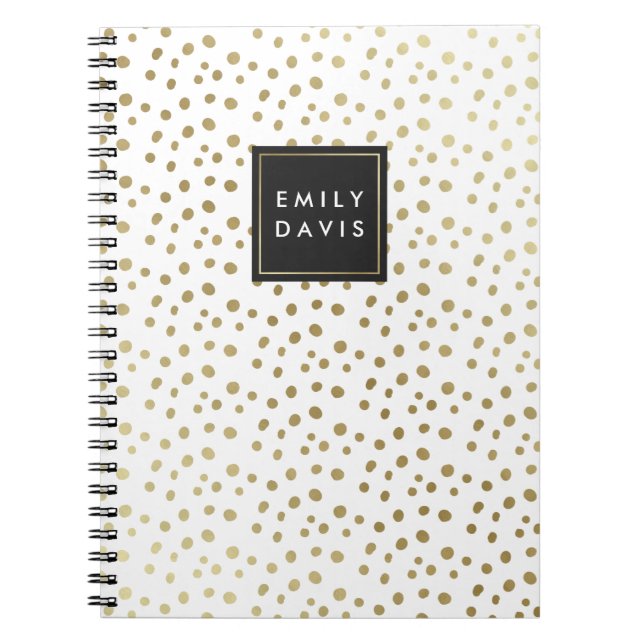White and Gold Spots | Notebook (Front)