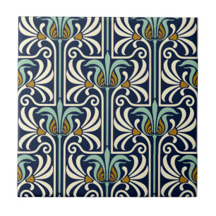 white and gold wall tiles vintage