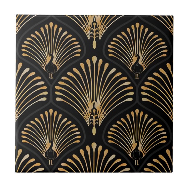white and gold wall tiles yellow fan strip (Front)