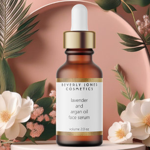 White and Gold Waterproof Cosmetics Dropper Bottle