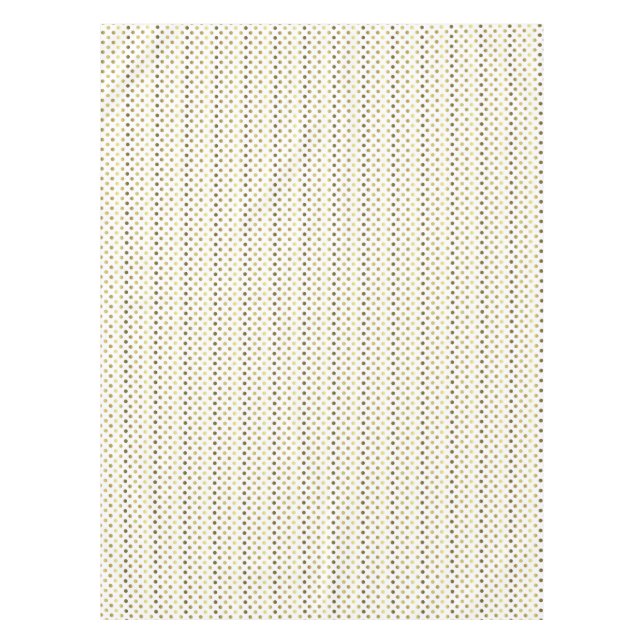 White and Golden Polka Dot Table Cloth (Front)