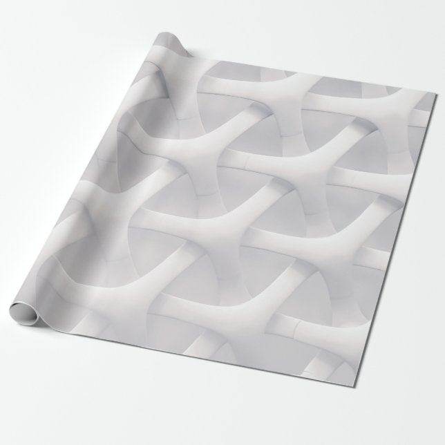 White and gray optical illusion wrapping paper (Unrolled)