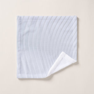 White and gray striped textile wash cloth