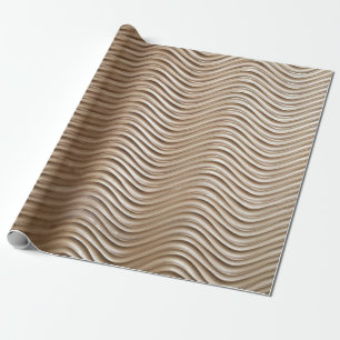 White and gray striped textile wrapping paper
