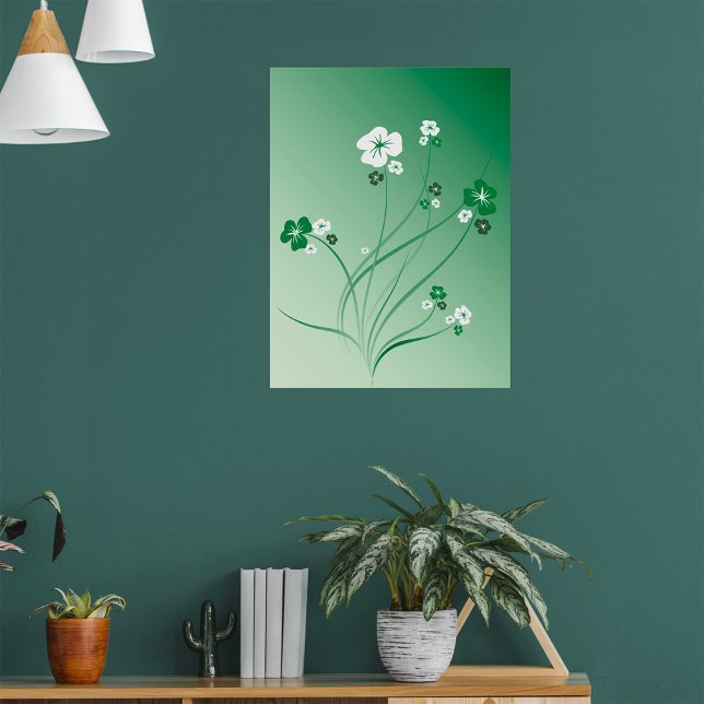 White And Green Flowers Poster (Creator Uploaded)