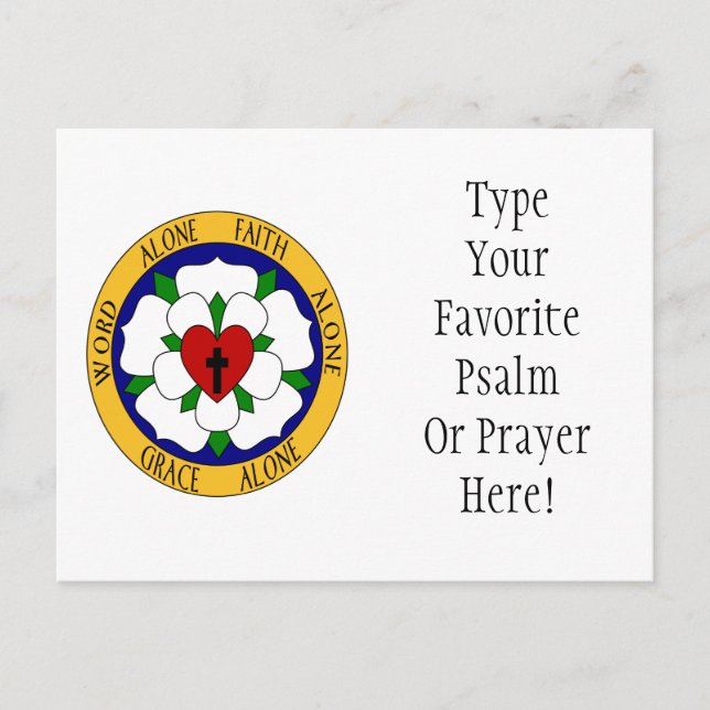 White And Green Luther Rose Postcard (Front)