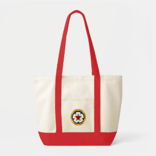 White And Green Luther Rose Tote Bag