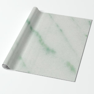 White and Green Marble Wrapping Paper