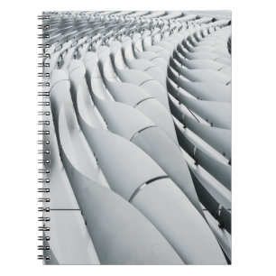 White and grey building structure notebook