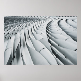 White and grey building structure poster