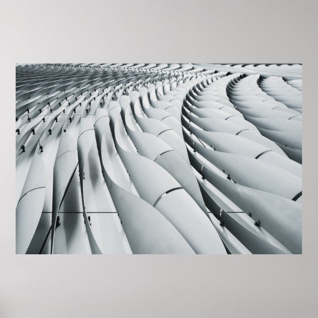 White and grey building structure poster (Front)