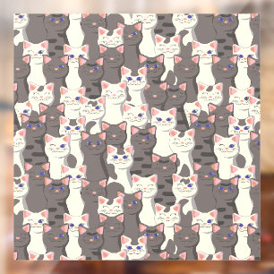 White and grey cats pattern