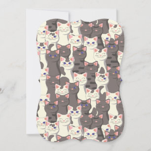 White and grey cats pattern