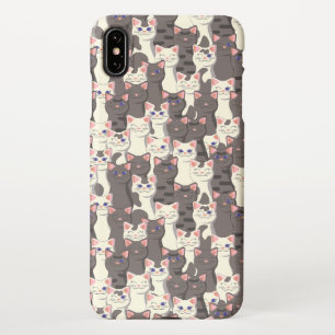 White and grey cats pattern iPhone case