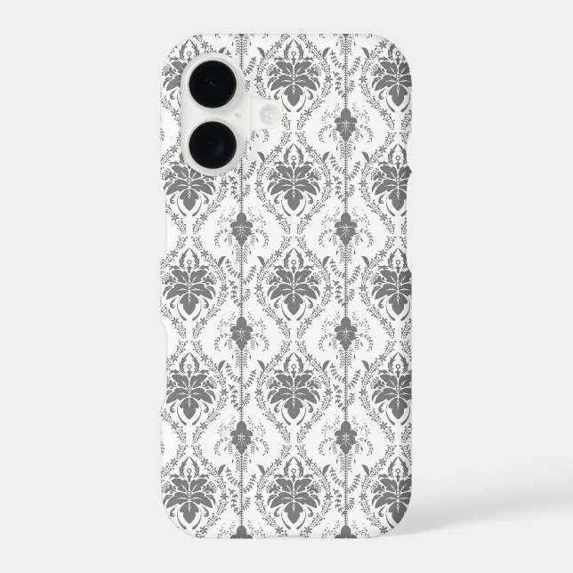 White and grey Damask openwork pattern (Back)