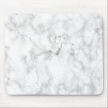 White and grey faux marble texture mouse pad<br><div class="desc">Elegant white and grey marble pattern for the modern office.</div>