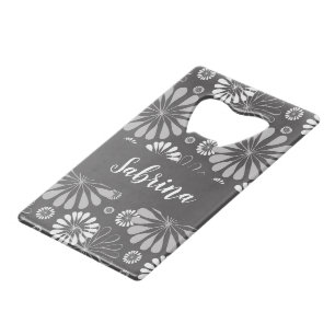 White and grey floral pattern