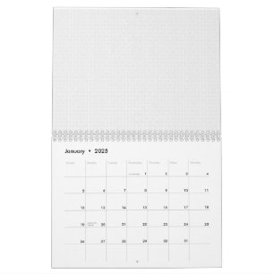 White and grey geometric pattern with interlocking calendar