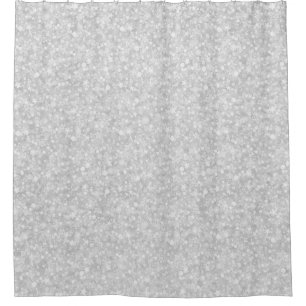 White And grey Glitter & Sparkles Shower Curtain