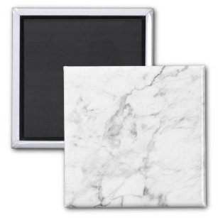 White and Grey marble look square magnet