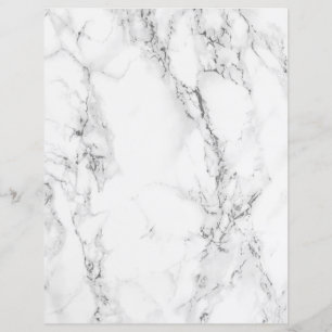 White and Grey Marble Scrapbook Paper