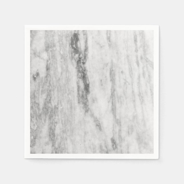 White And Grey Marble Texture Pattern Napkin (Front)