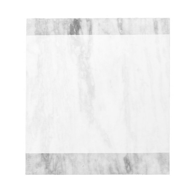 White And Grey Marble Texture Pattern Notepad (Front)