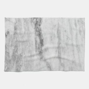 White And Grey Marble Texture Pattern Tea Towel