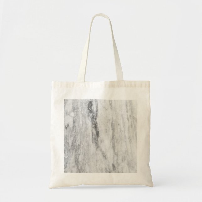 White And Grey Marble Texture Pattern Tote Bag (Front)