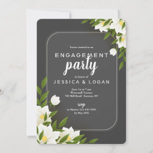 White and Grey Photo Invitation