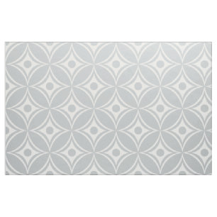 White And Grey Retro Geometric Seamless Pattern Fabric