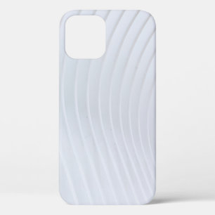 White and grey striped textile iPhone 12 case