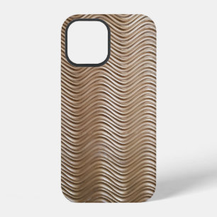 White and grey striped textile iPhone 12 case