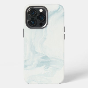 White and Light Blue Marble iPhone 13 Pro Case