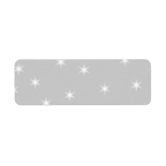 White and Light Grey Star Pattern. Return Address Label