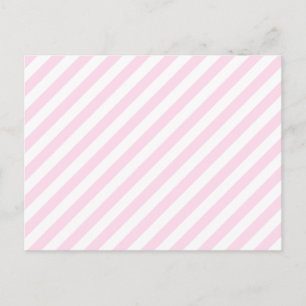 White and Light Pink Stripes. Postcard
