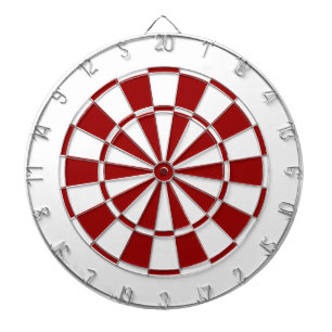 white and maroon dartboard