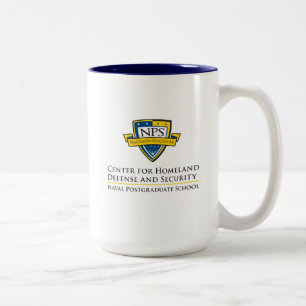 White and Navy Blue Two Tone 15oz Mug - Colour Log