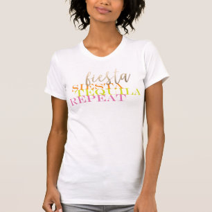 White and Neon Final Fiesta Bachelorette Bride T-Shirt