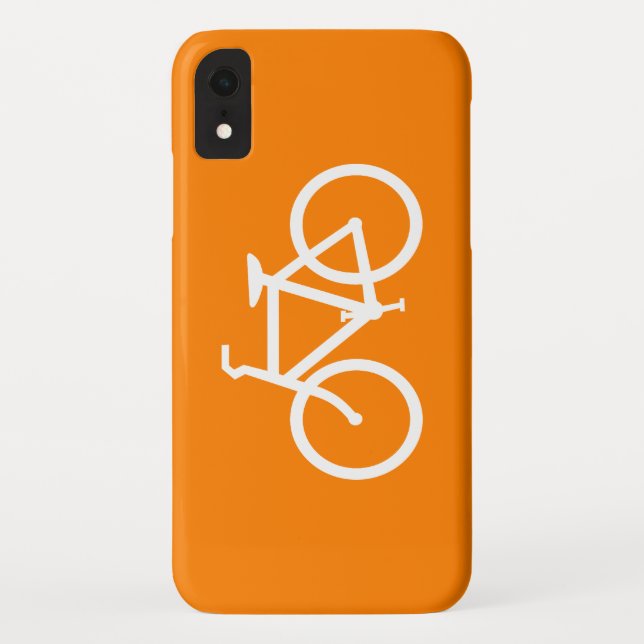 White and Orange Bike Case-Mate iPhone Case (Back)
