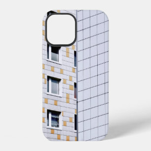 White and orange building iPhone 12 case