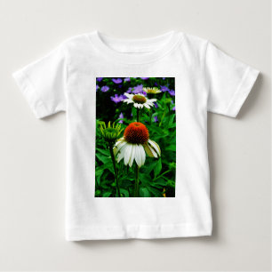 White and Orange ConeFlowers Baby T-Shirt