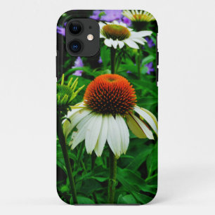 White and Orange ConeFlowers iPhone 11 Case