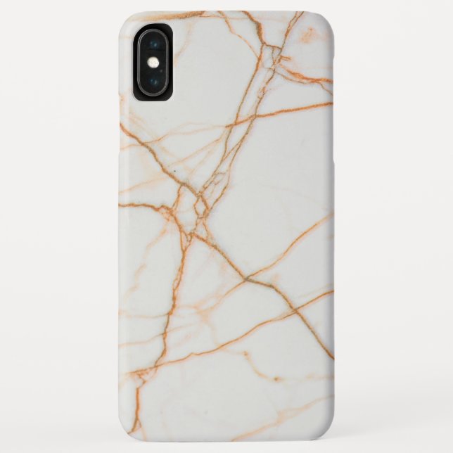 White And Orange Marble Case-Mate iPhone Case (Back)