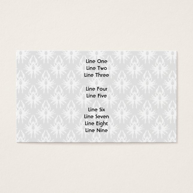 White and Pale Grey Damask Pattern. (Front)